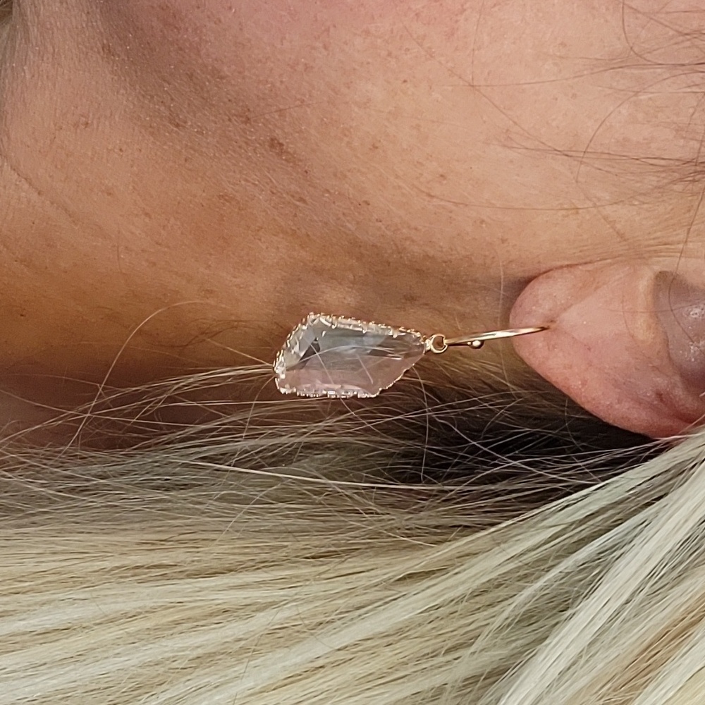 CONVERTIBLE CRYSTAL DROP HOOP EARRINGS - Picture 7 of 10